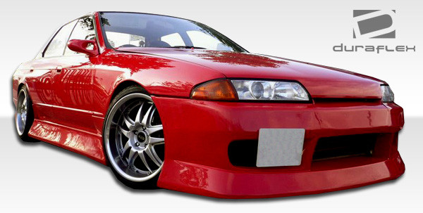 1989-1994 Nissan Skyline R32 2DR / 4DR Duraflex B-Sport Front Bumper Cover - 1 Piece / Vehicle Year Make Model Trim - 1989-1994-Nissan Skyline 4DR / Product Type - Front Bumper / Style Name -B-Sport / Kit Material - FRP (Fiberglass Reinforced Plastics) / Notes -