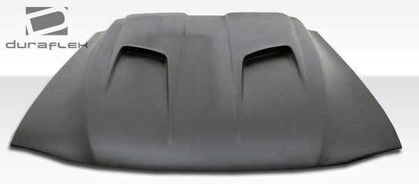 1994-1998 Ford Mustang Duraflex Mach 2 Hood - 1 Piece / Vehicle Year Make Model Trim - 1994-1998-Ford Mustang ALL / Product Type - Hood / Style Name -Mach 2 / Kit Material - FRP (Fiberglass Reinforced Plastics) / Notes - Note: Hood pins are required.