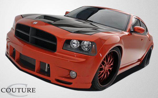 2006-2010 Dodge Charger Couture Polyurethane Luxe Wide Body Front Bumper Cover - 1 Piece / Vehicle Year Make Model Trim - 2006-2010-Dodge Charger ALL / Product Type - Front Bumper / Style Name -Luxe / Kit Material - Polyurethane / Notes - Note: must be used in conjunction with complete wide body kit