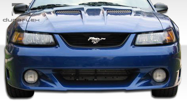 1999-2004 Ford Mustang Duraflex CVX Front Bumper Cover - 1 Piece / Vehicle Year Make Model Trim - 1999-2004-Ford Mustang ALL / Product Type - Front Bumper / Style Name -CVX / Kit Material - FRP (Fiberglass Reinforced Plastics) / Notes -