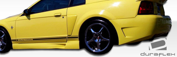 1999-2004 Ford Mustang Duraflex CVX Side Skirts Rocker Panels - 2 Piece / Vehicle Year Make Model Trim - 1999-2004-Ford Mustang ALL / Product Type - Sideskirts / Style Name -CVX / Kit Material - FRP (Fiberglass Reinforced Plastics) / Notes -