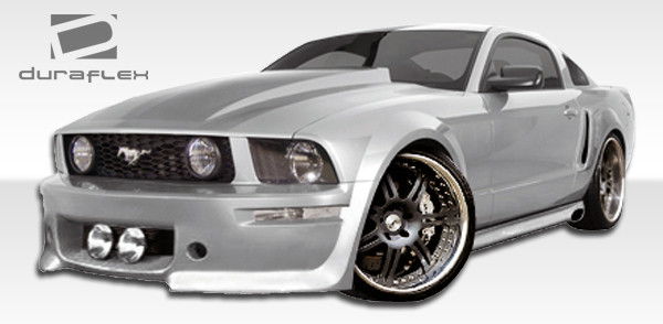 2005-2009 Ford Mustang Duraflex Eleanor Body Kit - 4 Piece - Includes Eleanor Front Bumper Cover (104767) Eleanor Rear Bumper Cover (104769) Eleanor Side Skirts Rocker Panels (104768) / Vehicle Year Make Model Trim - 2005-2009-Ford Mustang ALL / Product Type - Kit / Style Name -Eleanor / Kit Material - FRP (Fiberglass Reinforced Plastics) / Notes -