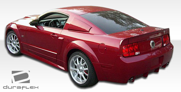 2005-2009 Ford Mustang Duraflex GT500 Wide Body Rear Bumper Cover - 1 Piece / Vehicle Year Make Model Trim - 2005-2009-Ford Mustang ALL / Product Type - Rear Bumper / Style Name -GT500 / Kit Material - FRP (Fiberglass Reinforced Plastics) / Notes - Note: must be used in conjunction with complete wide body kit