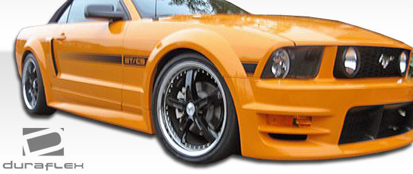 2005-2009 Ford Mustang Duraflex GT500 Wide Body Kit - 10 Piece - Includes GT500 Wide Body Front Bumper Cover (104910) GT500 Wide Body Rear Bumper Cover (104911) GT500 Wide Body Side Skirts Rocker Panels (104912) GT500 Wide Body Door Caps (104914) GT500 Wide Body Fender Flares - 4 Piece (104913) / Vehicle Year Make Model Trim - 2005-2009-Ford Mustang ALL / Product Type - Kit / Style Name -GT500 / Kit Material - FRP (Fiberglass Reinforced Plastics) / Notes -