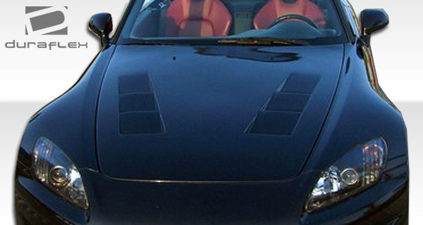 2000-2009 Honda S2000 Duraflex TS-1 Hood - 1 Piece / Vehicle Year Make Model Trim - 2000-2009-Honda S2000 ALL / Product Type - Hood / Style Name -TS-1 / Kit Material - FRP (Fiberglass Reinforced Plastics) / Notes - Note: Hood pins are required.