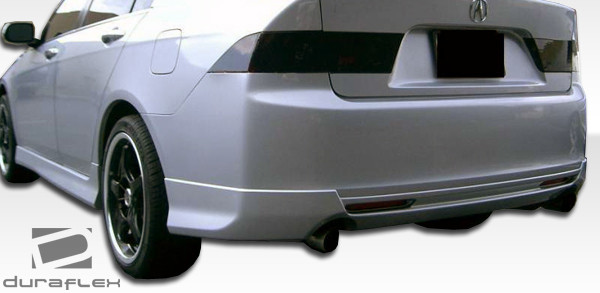 2004-2005 Acura TSX Duraflex J-Spec Rear Lip Under Spoiler Air Dam - 1 Piece / Vehicle Year Make Model Trim - 2004-2005-Acura TSX ALL / Product Type - Rear Lip/Add On / Style Name -J-Spec / Kit Material - FRP (Fiberglass Reinforced Plastics) / Notes -