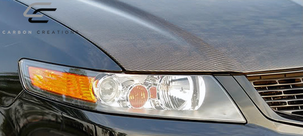 2006-2008 Acura TSX Carbon Creations OEM Look Hood - 1 Piece / Vehicle Year Make Model Trim - 2006-2008-Acura TSX ALL / Product Type - Hood / Style Name -OEM Look / Kit Material - Carbon Fiber / Notes - Note: Hood pins are required.