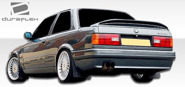 1984-1987 BMW 3 Series E30 2DR 4DR Duraflex M-Tech Rear Bumper Cover - 1 Piece / Vehicle Year Make Model Trim - 1984-1987-BMW 3 Series ALL / Product Type - Rear Bumper / Style Name -M-Tech / Kit Material - FRP (Fiberglass Reinforced Plastics) / Notes -