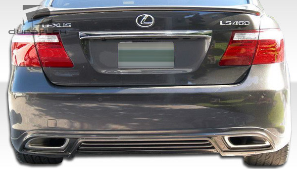 2007-2009 Lexus LS Series LS460 Duraflex W-1 Rear Lip Under Spoiler Air Dam - 1 Piece / Vehicle Year Make Model Trim - 2007-2009-Lexus LS - Lexus ALL / Product Type - Rear Lip/Add On / Style Name -W-1 / Kit Material - FRP (Fiberglass Reinforced Plastics) / Notes -