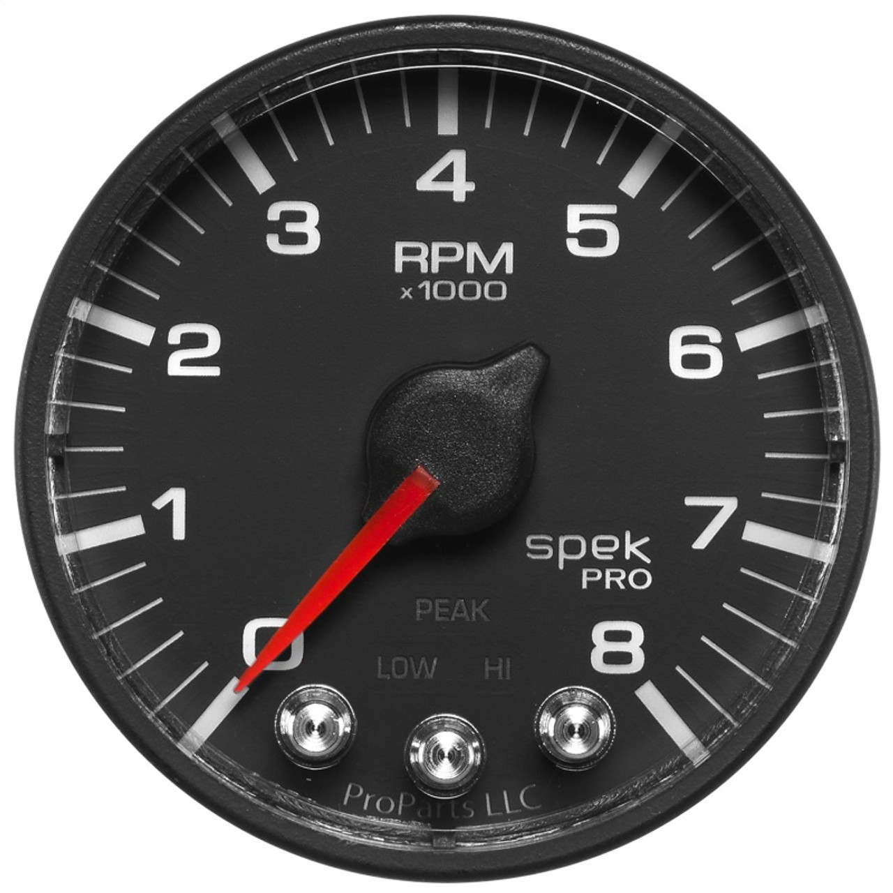 Autometer Spek-Pro Black 2 1/16 inch 8K RPM Tach w/ Shift Light and Peak Memory - P334328