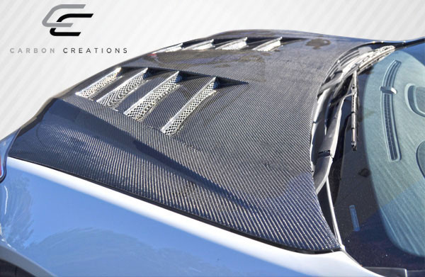 2010-2012 Hyundai Genesis Coupe 2DR Carbon Creations Circuit Hood - 1 Piece / Vehicle Year Make Model Trim - 2010-2012-Hyundai Genesis 2DR / Product Type - Hood / Style Name -Circuit / Kit Material - Carbon Fiber / Notes - Note: Hood pins are required.