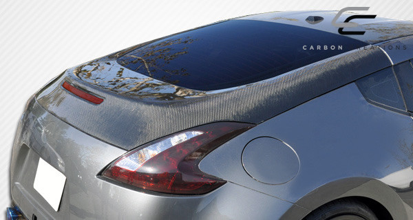 2009-2020 Nissan 370Z Z34 Carbon Creations OEM Look Trunk - 1 Piece / Vehicle Year Make Model Trim - 2009-2020-Nissan 370Z ALL / Product Type - Trunk/Hatch / Style Name -OEM Look / Kit Material - Carbon Fiber / Notes - Note: some trunks/hatches may have springs or shocks that must be removed for proper fitment. most hatches require removal of the oem glass.