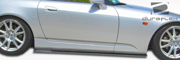 2000-2009 Honda S2000 Duraflex A-Sport Side Skirt Splitters - 2 Piece / Vehicle Year Make Model Trim - 2000-2009-Honda S2000 ALL / Product Type - Sideskirts / Style Name -A-Sport / Kit Material - FRP (Fiberglass Reinforced Plastics) / Notes -