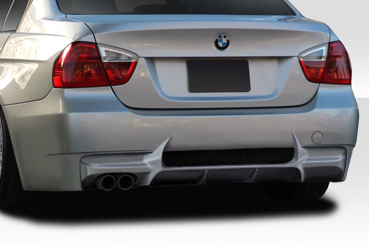 2006-2011 BMW 3 Series E90 4DR Duraflex M3 Look Rear Bumper Cover - 1 Piece / Vehicle Year Make Model Trim - 2006-2011-BMW 3 Series 4DR / Product Type - Rear Bumper / Style Name -M3 Look / Kit Material - FRP (Fiberglass Reinforced Plastics) / Notes - note: exhaust modifications may be required on some models