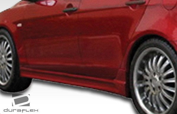 2008-2017 Mitsubishi Lancer Duraflex C-1 Side Skirts Rocker Panels - 2 Piece / Vehicle Year Make Model Trim - 2008-2017-Mitsubishi Lancer ALL / Product Type - Sideskirts / Style Name -C-1 / Kit Material - FRP (Fiberglass Reinforced Plastics) / Notes -