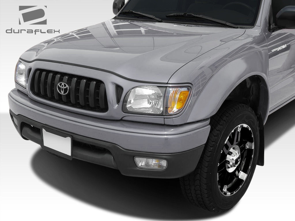 1995-2004 Toyota Tacoma Duraflex 4.5" Off Road Bulge Front Fenders - 2 Piece / Vehicle Year Make Model Trim - 1995-2004-Toyota Tacoma ALL / Product Type - Fender / Style Name -Off Road Bulge / Kit Material - FRP (Fiberglass Reinforced Plastics) / Notes -