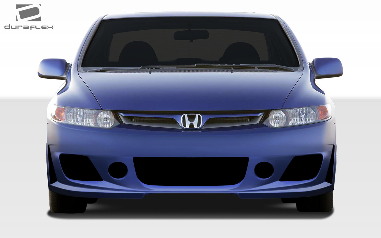 2006-2011 Honda Civic 2DR Duraflex B-2 Front Bumper Cover - 1 Piece / Vehicle Year Make Model Trim - 2006-2011-Honda Civic 2DR / Product Type - Front Bumper / Style Name -B-2 / Kit Material - FRP (Fiberglass Reinforced Plastics) / Notes -