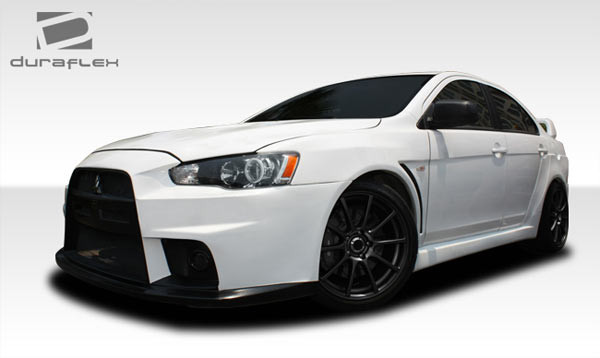 2008-2017 Mitsubishi Lancer Duraflex Evo X Look Side Skirts Rocker Panels - 2 Piece / Vehicle Year Make Model Trim - 2008-2017-Mitsubishi Lancer ALL / Product Type - Sideskirts / Style Name -Evo X Look / Kit Material - FRP (Fiberglass Reinforced Plastics) / Notes -