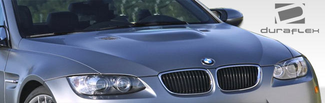 2007-2010 BMW 3 Series E92 2dr E93 Convertible Duraflex M3 Look Hood - 1 Piece / Vehicle Year Make Model Trim - 2007-2010-BMW 3 Series 2DR / Product Type - Hood / Style Name -M3 Look / Kit Material - FRP (Fiberglass Reinforced Plastics) / Notes - Note: Hood pins are required.