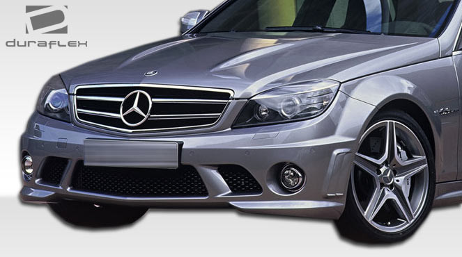 2008-2011 Mercedes C Class W204 Duraflex C63 Look Front Bumper Cover - 1 Piece / Vehicle Year Make Model Trim - 2008-2011-Mercedes C Class 4DR / Product Type - Front Bumper / Style Name -C63 Look / Kit Material - FRP (Fiberglass Reinforced Plastics) / Notes - Note: Does not fit C63 Models