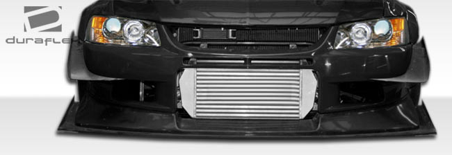 2003-2006 Mitsubishi Lancer Evolution 8 9 Duraflex VT-X Wide Body Front Under Spoiler Air Dam Lip Splitter - 1 Piece / Vehicle Year Make Model Trim - 2003-2006-Mitsubishi Evolution ALL / Product Type - Front Lip/Add On / Style Name -VT-X / Kit Material - FRP (Fiberglass Reinforced Plastics) / Notes - Note: must be used in conjunction with complete wide body kit