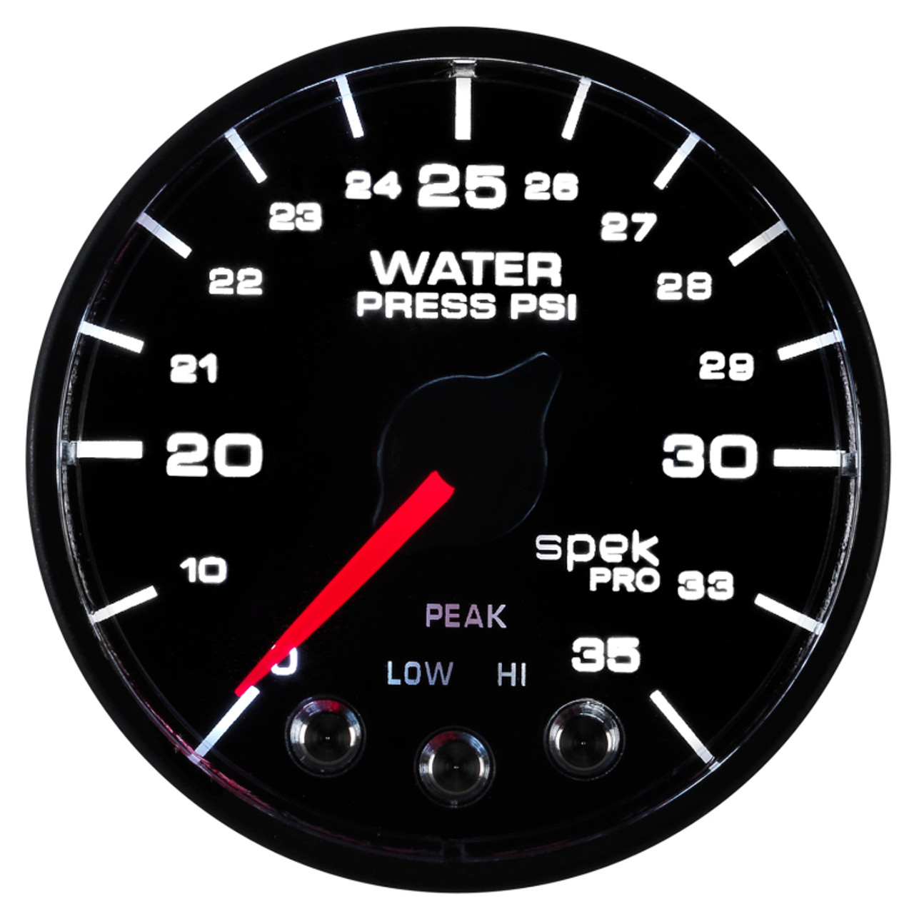 Autometer Spek-Pro - Nascar 2-1/16in Water Press 0- 35 psi Bfb Sp - P543328-N1