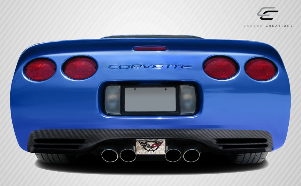 1997-2004 Chevrolet Corvette C5 Carbon Creations SP-R Rear Bumper Cover - 1 Piece / Vehicle Year Make Model Trim - 1997-2004-Chevrolet Corvette ALL / Product Type - Rear Bumper / Style Name -SP-R / Kit Material - Carbon Fiber / Notes - Note : Only rear diffuser piece is carbon