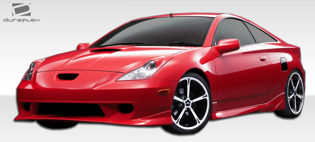 2000-2005 Toyota Celica Duraflex TD2000 Front Bumper Cover - 1 Piece / Vehicle Year Make Model Trim - 2000-2005-Toyota Celica ALL / Product Type - Front Bumper / Style Name -TD2000 / Kit Material - FRP (Fiberglass Reinforced Plastics) / Notes -