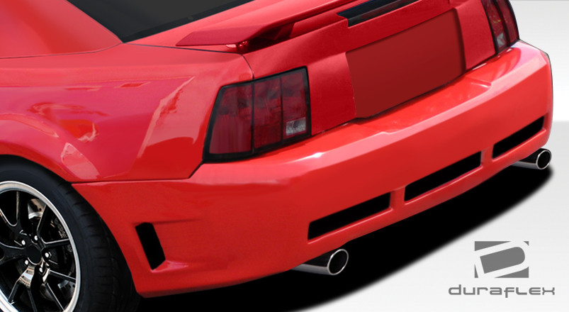 1999-2004 Ford Mustang Duraflex CBR500 Wide Body Rear Bumper Cover - 1 Piece / Vehicle Year Make Model Trim - 1999-2004-Ford Mustang ALL / Product Type - Rear Bumper / Style Name -CBR500 / Kit Material - FRP (Fiberglass Reinforced Plastics) / Notes - Note: must be used in conjunction with complete wide body kit