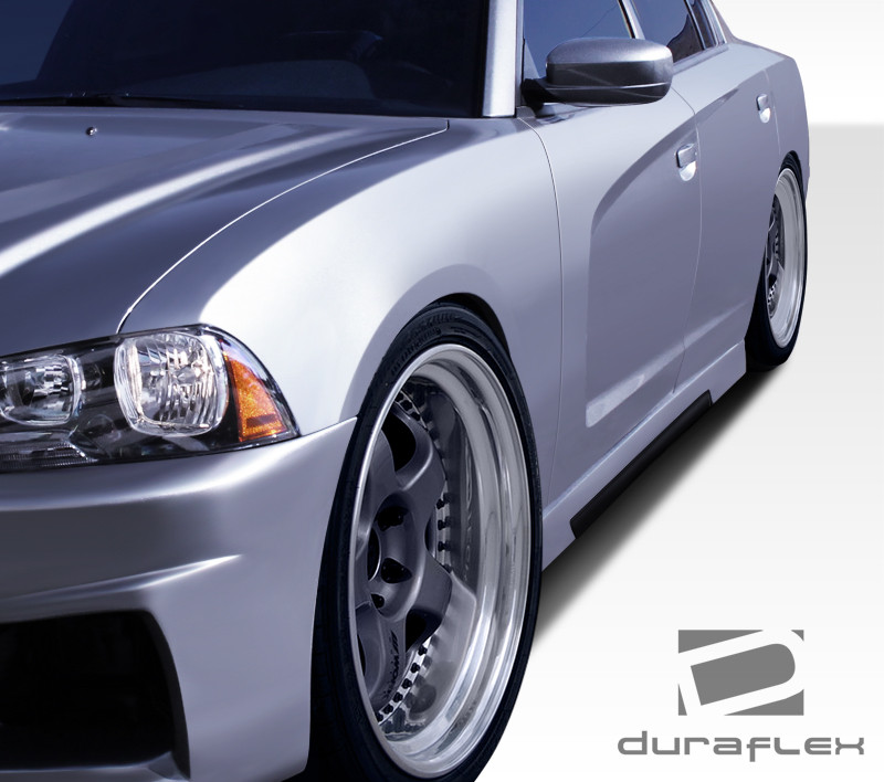 2011-2023 Dodge Charger Duraflex Circuit Side Skirts Rocker Panels - 2 Piece / Vehicle Year Make Model Trim - 2011-2023-Dodge Charger ALL / Product Type - Sideskirts / Style Name -Circuit / Kit Material - FRP (Fiberglass Reinforced Plastics) / Notes -