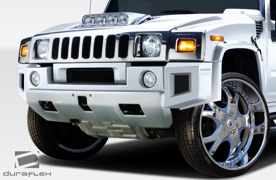 2003-2009 Hummer H2 Duraflex BR-N Foglight Panel for Hood - 1 Piece / Vehicle Year Make Model Trim - 2003-2009-Hummer H2 ALL / Product Type - Lighting / Style Name -BR-N / Kit Material - FRP (Fiberglass Reinforced Plastics) / Notes - Note: Fog light openings are 90mm each