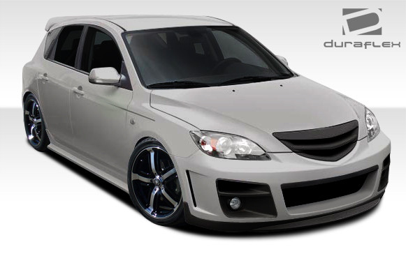 2004-2009 Mazda 3 HB Duraflex X-Sport Front Bumper Cover - 1 Piece / Vehicle Year Make Model Trim - 2004-2009-Mazda Mazda 3 HB / Product Type - Front Bumper / Style Name -X-Sport / Kit Material - FRP (Fiberglass Reinforced Plastics) / Notes -