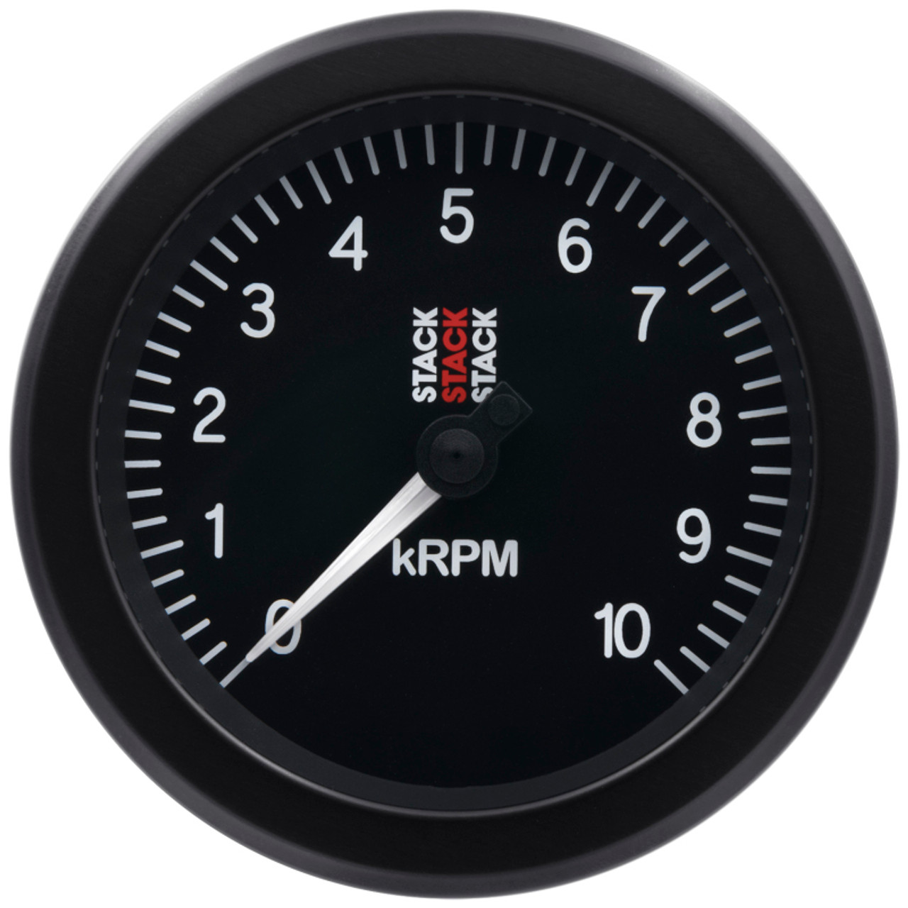 Autometer Stack Sport 88mm 0-10K RPM Tachometer - Black - ST100-010