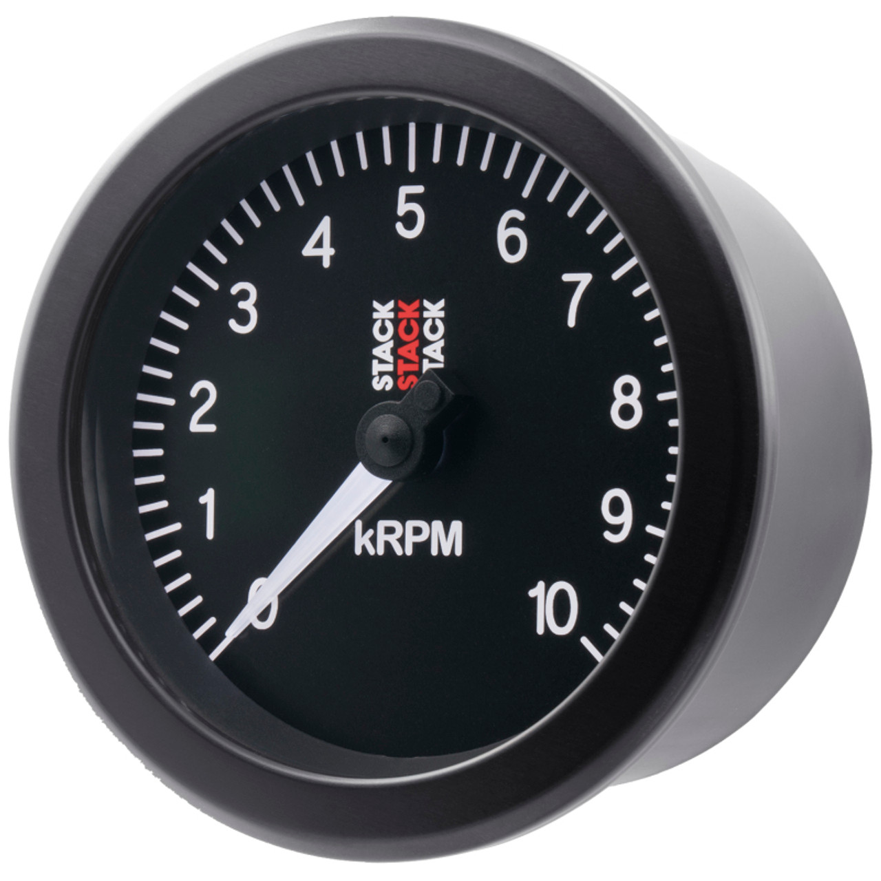 Autometer Stack Sport 88mm 0-10K RPM Tachometer - Black - ST100-010