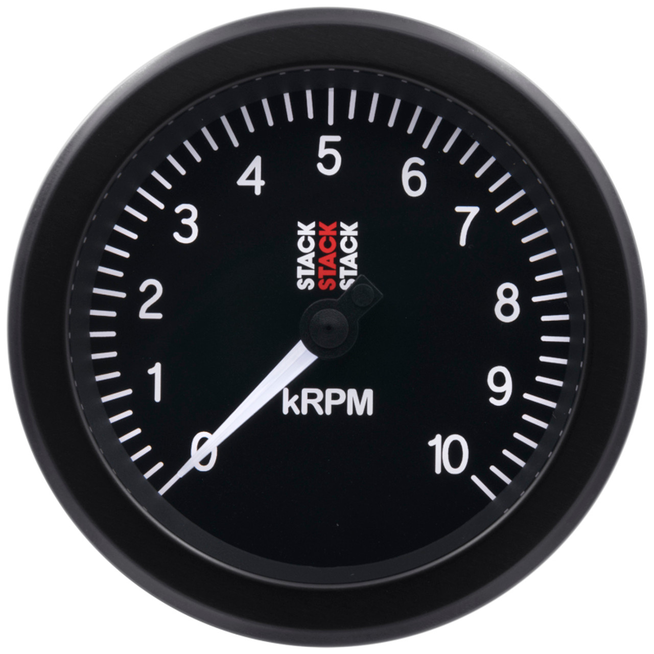 Autometer Stack Sport 88mm 0-10K RPM Tachometer - Black - ST100-010