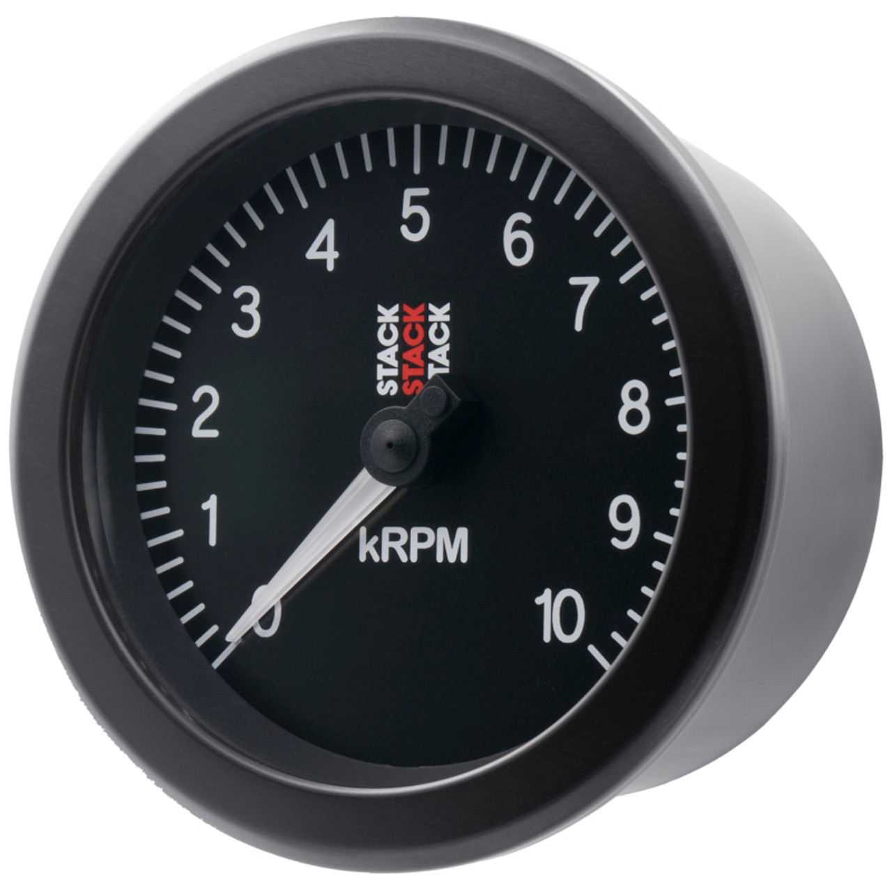 Autometer Stack Sport 88mm 0-10K RPM Tachometer - Black - ST100-010