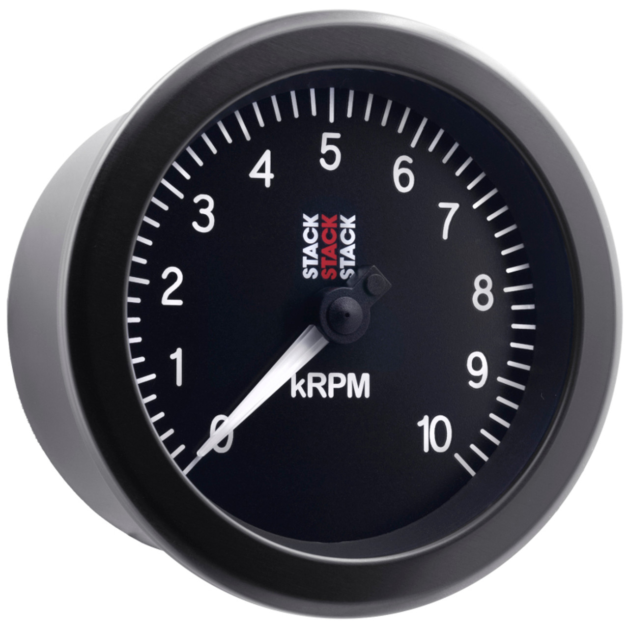 Autometer Stack Sport 88mm 0-10K RPM Tachometer - Black - ST100-010