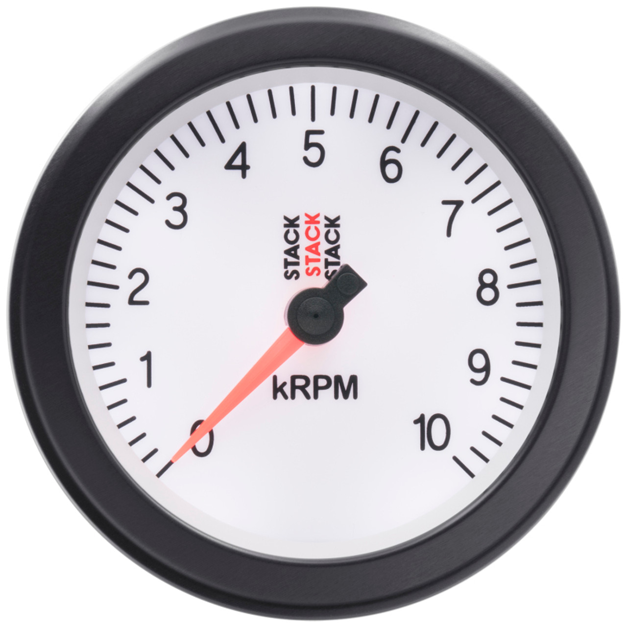 Autometer Stack Sport 88mm 0-10K RPM Tachometer - White - ST100-010W