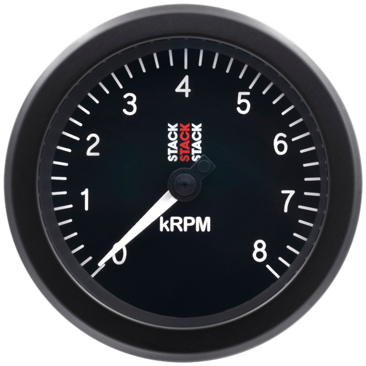 Autometer Stack Sport 88mm 0-8K RPM Tachometer - Black - ST100-08