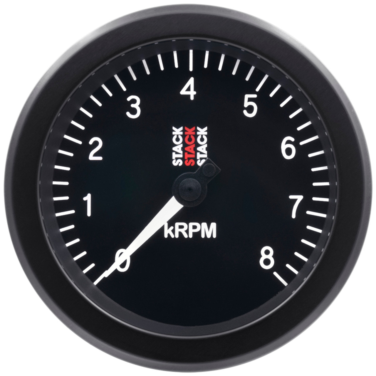 Autometer Stack Sport 88mm 0-8K RPM Tachometer - Black - ST100-08