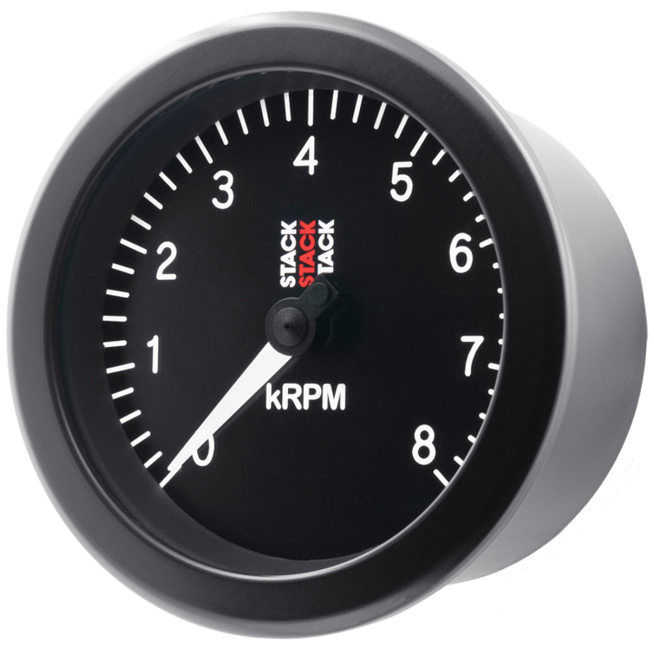 Autometer Stack Sport 88mm 0-8K RPM Tachometer - Black - ST100-08