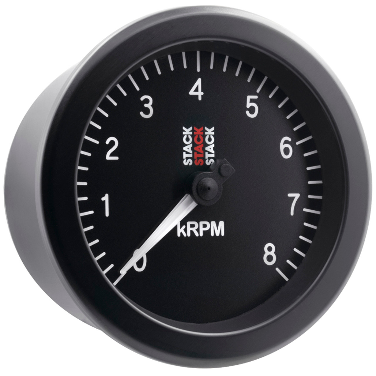 Autometer Stack Sport 88mm 0-8K RPM Tachometer - Black - ST100-08