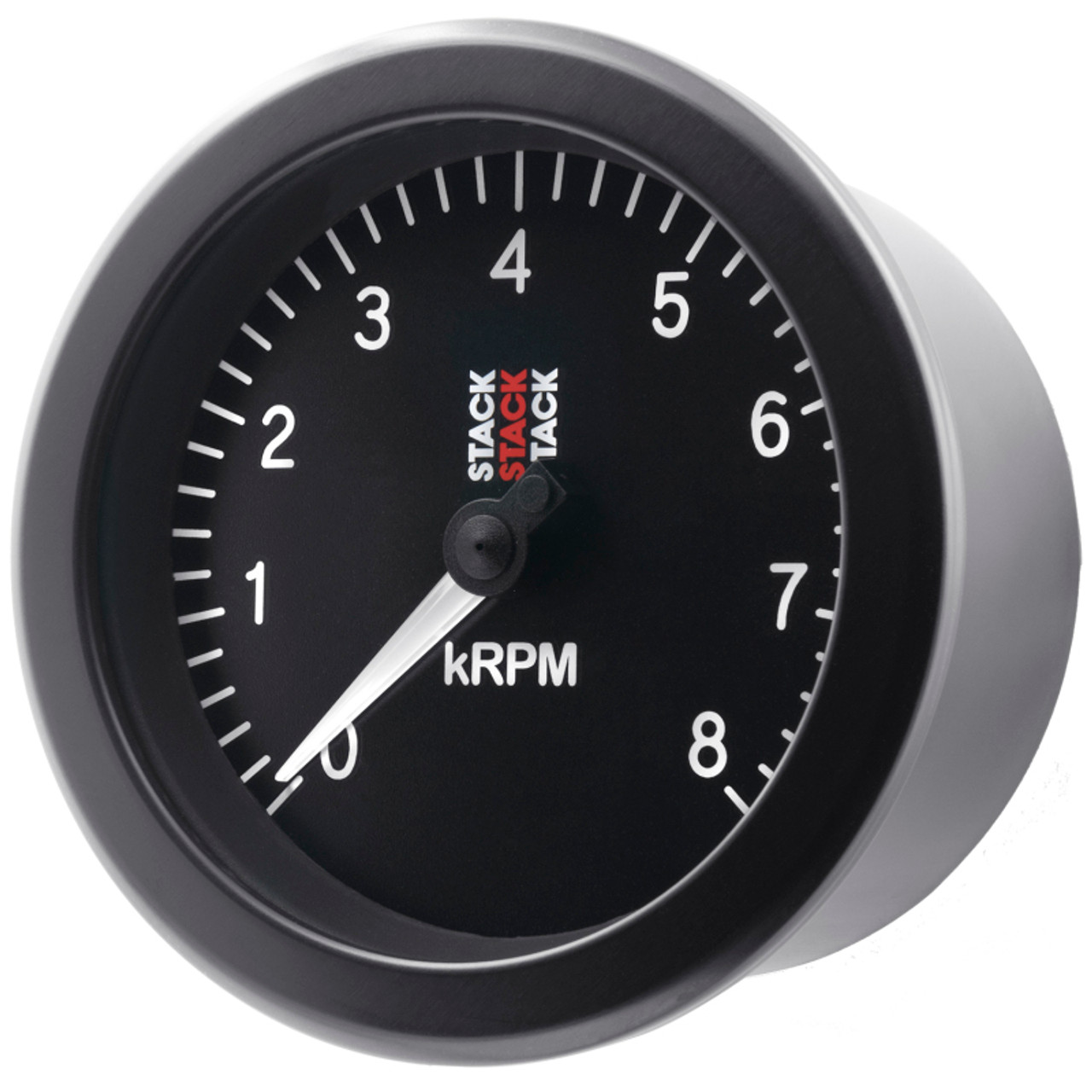 Autometer Stack Sport 88mm 0-8K RPM Tachometer - Black - ST100-08