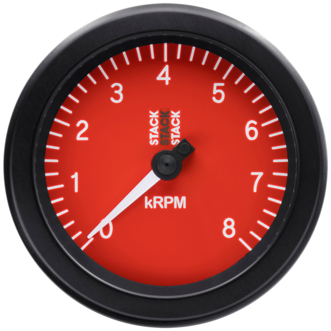 Autometer Stack Sport 88mm 0-8K RPM Tachometer - Red - ST100-08R