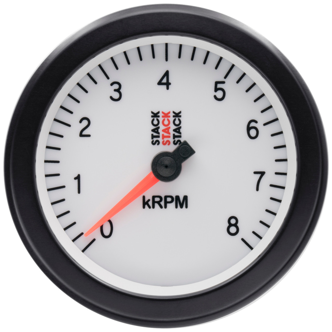 Autometer Stack Sport 88mm 0-8K RPM Tachometer - White - ST100-08W