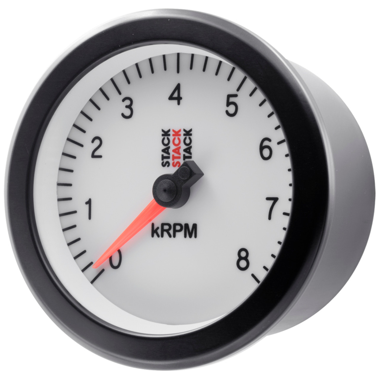 Autometer Stack Sport 88mm 0-8K RPM Tachometer - White - ST100-08W