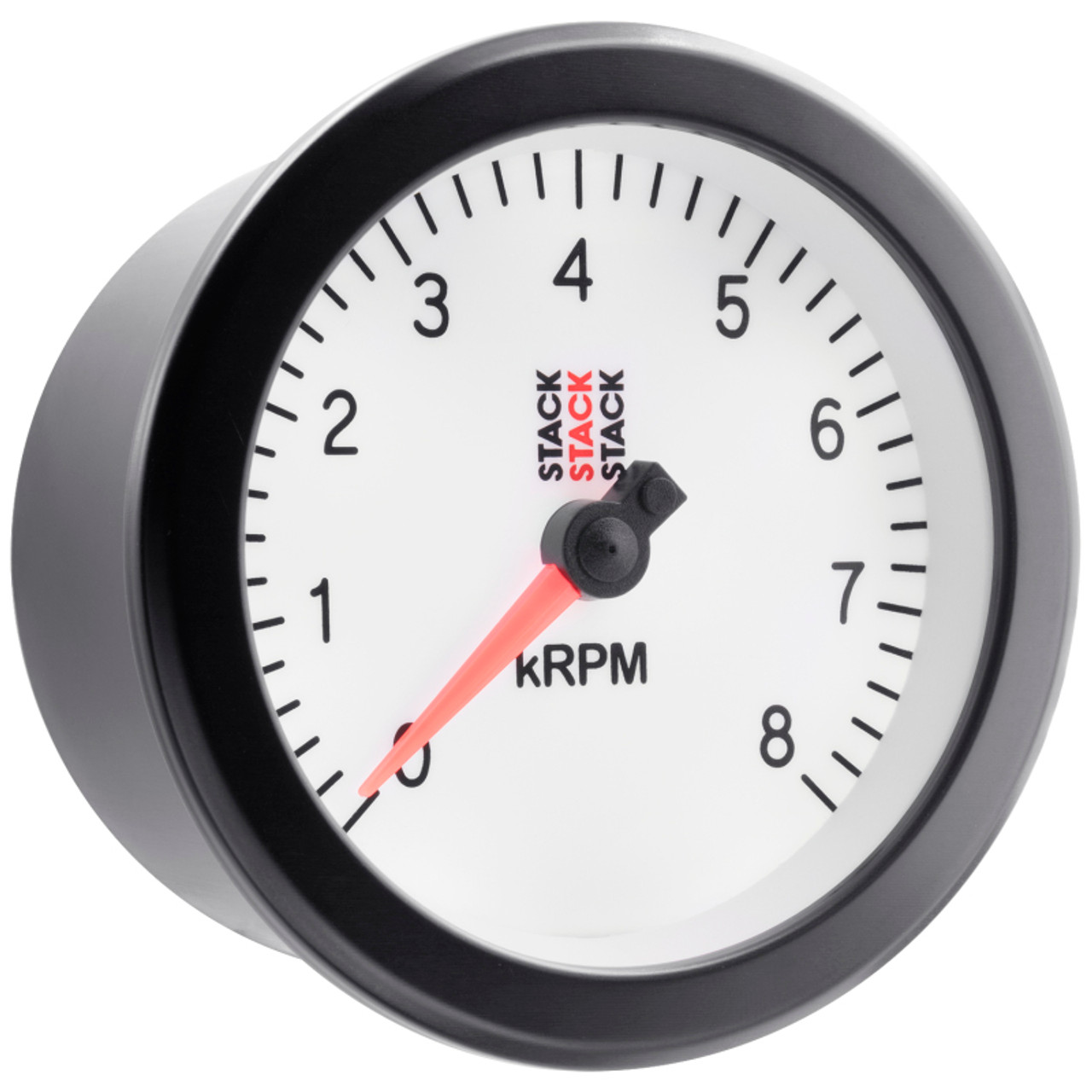 Autometer Stack Sport 88mm 0-8K RPM Tachometer - White - ST100-08W
