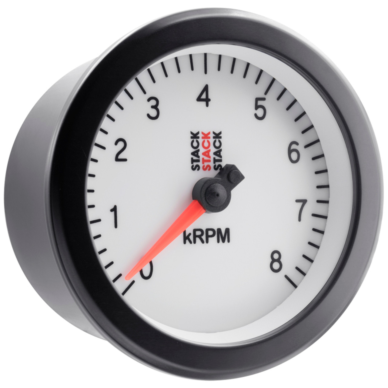 Autometer Stack Sport 88mm 0-8K RPM Tachometer - White - ST100-08W