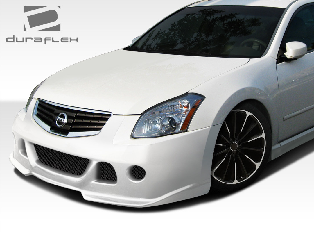 2007-2008 Nissan Maxima Duraflex VIP Body Kit - 4 Piece - Includes VIP Front Bumper Cover (108061) VIP Side Skirts Rocker Panels (100594) VIP Rear Bumper Cover (100593) / Vehicle Year Make Model Trim - 2007-2008-Nissan Maxima ALL / Product Type - Kit / Style Name -VIP / Kit Material - FRP (Fiberglass Reinforced Plastics) / Notes -