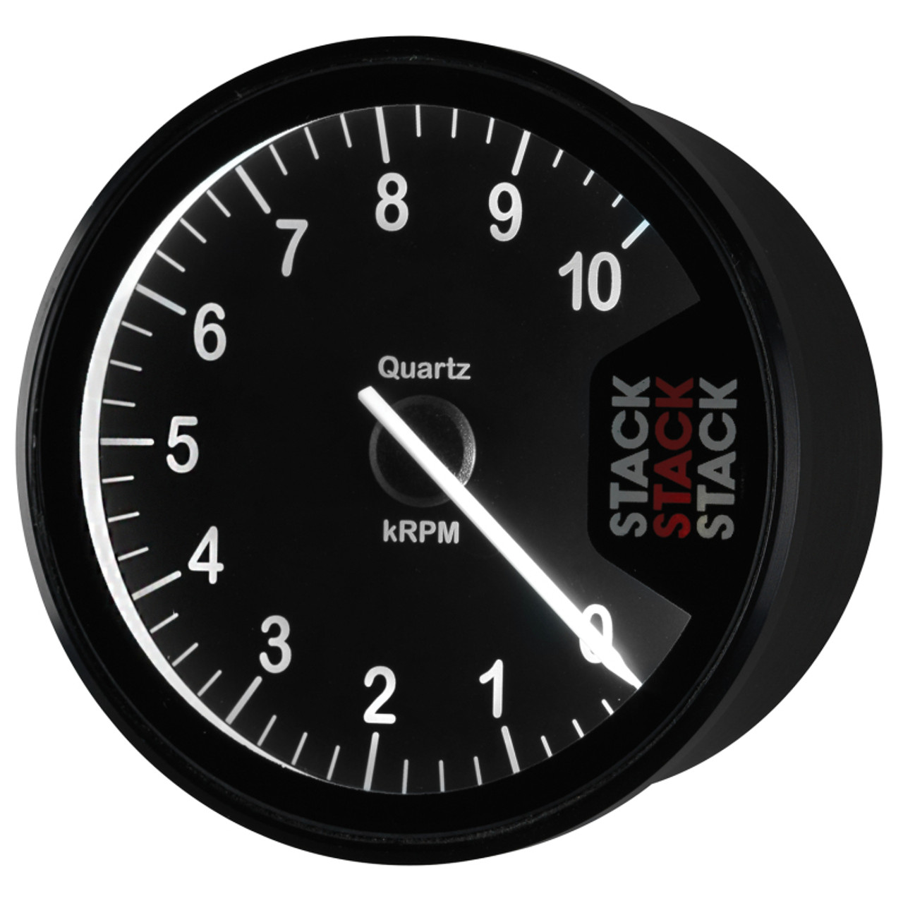 Autometer Stack Clubman Tachometer 80mm 0-10K RPM - Black - ST200-010